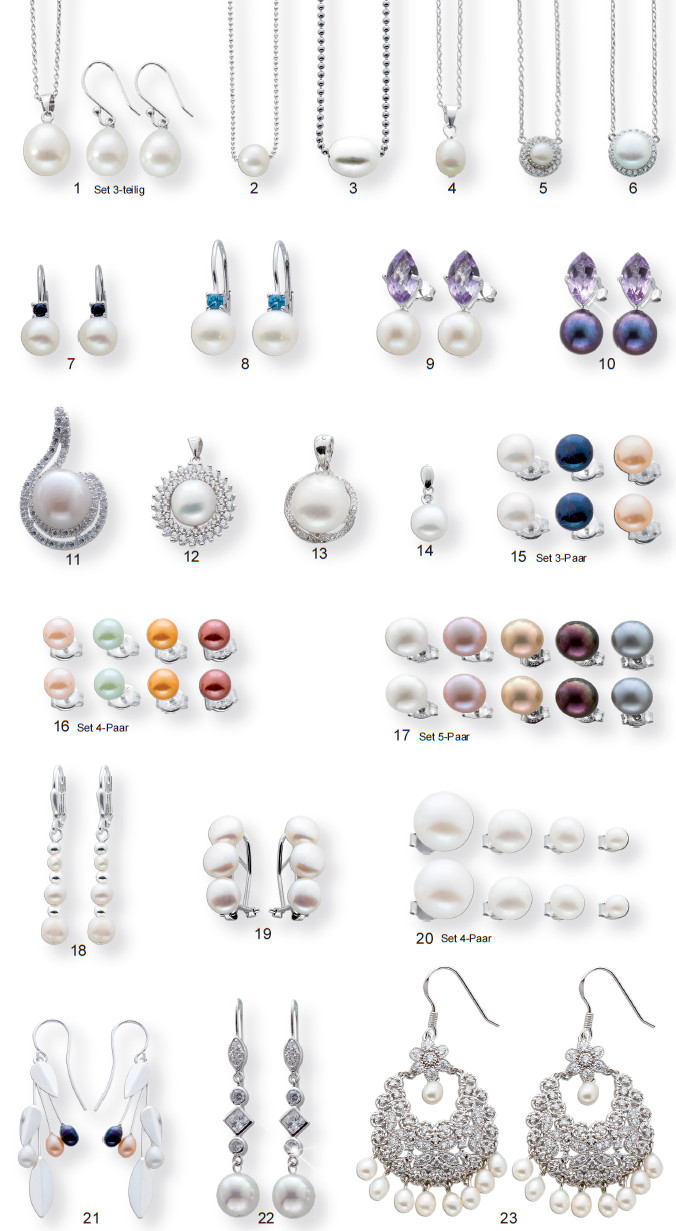 Perlen Ohrringe Silber