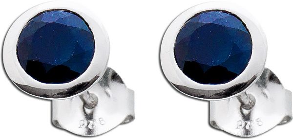 Ohrringe Safir Sterling Silber 925 nachtblauen Safire