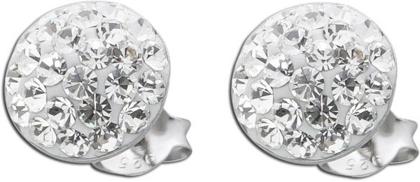 Ohrringe Silber – Märchenhafte Kristall Ohrstecker 22 Kristallen Silber 925