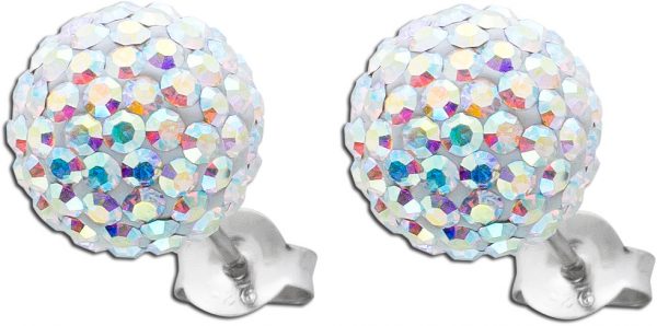 Ohrringe – Märchenhafte Kristallohrstecker aurora borealis Silber 925