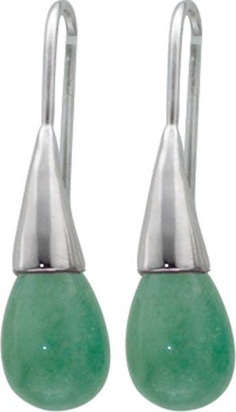 Ohrringe – Toyo Yamamoto Ohrhänger in Silber Sterlingsilber 925/-, rhodiniert, mit je einer grünen Aventurin, Durchmesser 8x8mm, Länge 3cm. Zauberhafte Ohrhänger in Premiumqualität zum unglaublich günstigen Preis aus Stuttgart. Abramowicz – die Nr. 1 für