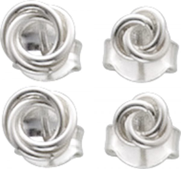 Ohrringe – Ohrstecker Set in Sterlingssilber 925/- 2 Paare, Durchmesser 5-7mm