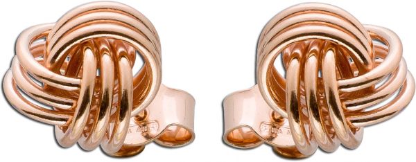 Ohrringe Ohrstecker Knoten Sterling Silber 925 rosévergoldet