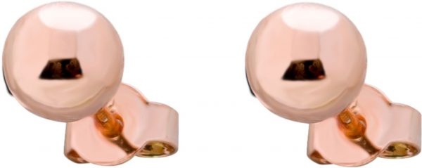 Ohrringe Ohrstecker Kugelohrstecker Silber Ohrringe Sterling Silber 925 rosé vergoldet Ø 6mm
