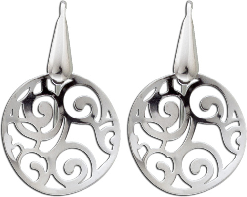 Ohrringe – Ohrhänger in Silber Sterlingsilber 925/-,   rhodiniert