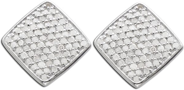 Ohrringe – Ohrstecker in Silber Sterlingsilber 925/- rhodiiniert mit ca.136 Diamanten