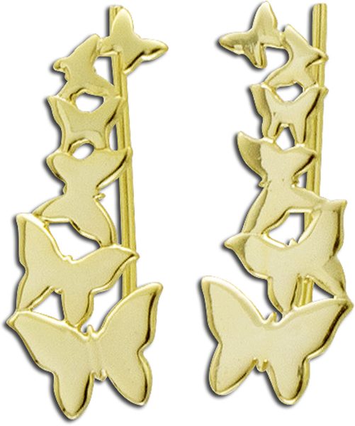 Ohrringe – Ohrhänger Silber Sterlingsilber gelbvergoldet Schmetterling