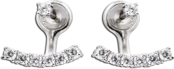 Ohrringe – Ear Jacket Ohrstecker Sterling Silber 925/- Zirkonia