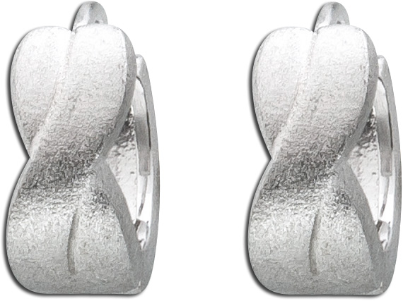 Ohrringe – Creolen Silber 925 matt