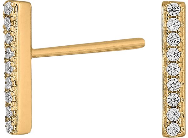 Nordahl Joanli Nor Ohrring 345 255-3 FIRANOR SterlingSilber 925 Vergoldet Klare Zirkonia 10mm