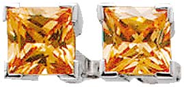 Ohrringe – Silberohrschmuck. Ohrstecker aus echtem Silber Sterlingsilber 925/-, mit funkelnden,champagnerfarbenen Zirkonia, Durchmesser ca. 9mm, Dicke ca. 6,41mm, rhodiniert und hochglanzpoliert. Der Preiskracher von Deutschlands größtem und günstigsten S