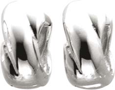 Ohrringe – Klappcreolen mit Scharnier aus echtem Silber Sterlingsilber 925/-  in Juwelenfinish und in der Größe von ca. 14,78×12,90 mm. Die Oberfläche ist mattiert und rhodiniert, im Fossillook nur 50% billiger. Die Preissensation aus Stuttgart