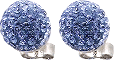 Ohrringe – Silberohrschmuck. Ohrstecker aus echtem Silber Sterlingsilber 925/-, rundum gefasst mit funkelnden blauen Kristallstrassteinen im angesagten Swarovski-Look. Durchmesser ca. 8 mm. Ein edles Schmuckstück für alle, die Silber und Strass lieben zum
