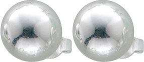 Ohrringe – Ohrstecker in Kugelform aus echtem Silber Sterlingsilber 925/-, halbmassiv, Ø ca. 1 cm. Aus dem Hause Abramowicz, Deutschlands größtem Schmuckhändler aus Stuttgart.