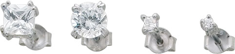 Ohrringe – Ohrschmuckset 4-teilig aus echtem Silber Sterlingsilber 925/-, besetzt mit Zirkonia. Zu einem unglaublichen Preis von Deutschlands größtem und günstigsten Schmuckverkäufer: ABRAMOWICZ seit 1949 in Stuttgart